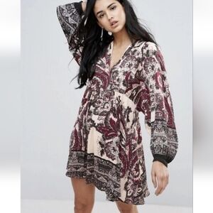Free People Say You Love Me Bohemian Paisley Dress Size XS